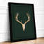 Woodland Skull Scandinavian - Framed Print-1213689587-1213689596