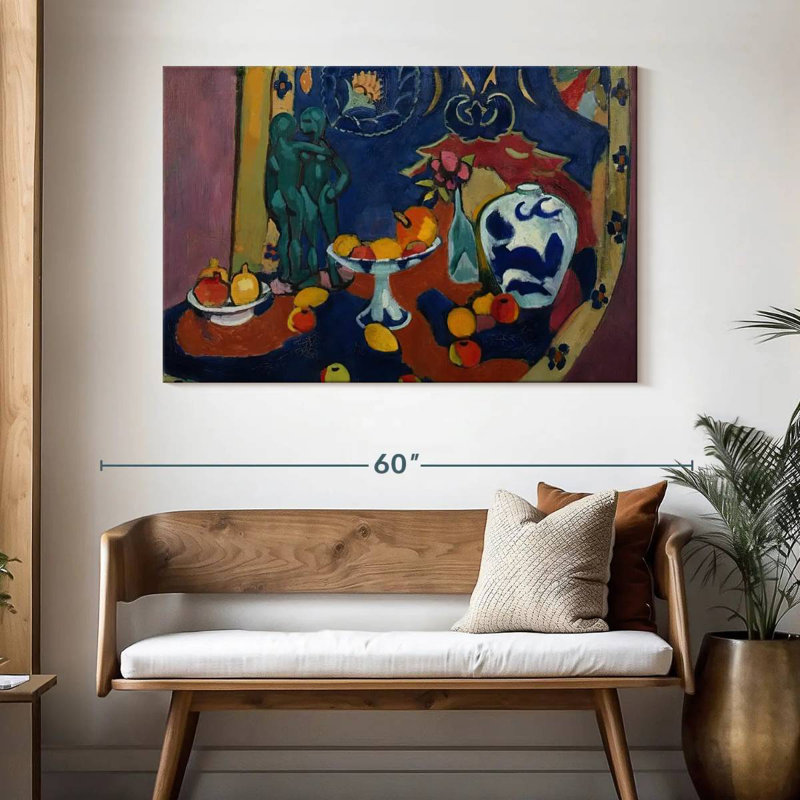 Fruit et bronze, H 32 po x l 48 po