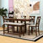 Ensemble de salle à manger 6 pièces, table extensible avec rallonge amovible, tablettes de rangement, chaises rembourrées et banc-2072984502