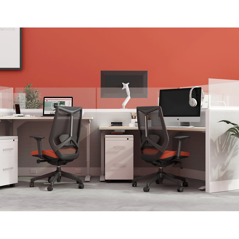 Ignite Ergonomic Mesh Task Chair with Lumbar Support, Pneumatic Lift, Adjustable Seat Depth, Orange