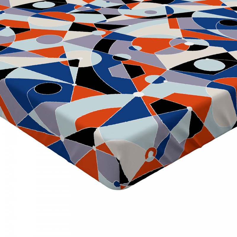 Microfiber Geometric Fitted Sheet, Full Fitted Sheet