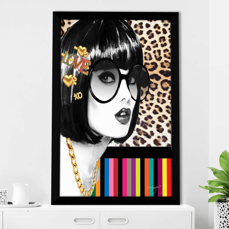 «Love Clip (Vertical)» par Jodi - impression, Cadre noir, H 39,5 po x l 27,5 po x P 0,75 po