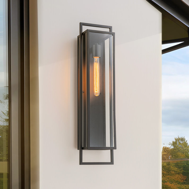 Ainsworth 28" H 1-light Clear Glass Shade Outdoor Wall Lantern