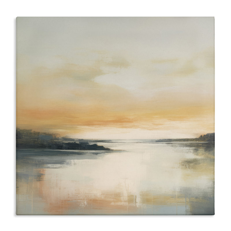  «Clear Sunset on Lake», art mural sur toile par Irena Orlov, H 24 po x l 24 po