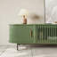 Meuble télé Mid-Century moderne, porte coulissante, entièrement assemblé-114660533-114660538