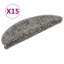 Carpet Stair Treads Grey 56x17x3 cm