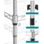 Amaud 30cm W Metal Height -Adjustable Shelving Unit-1300565023