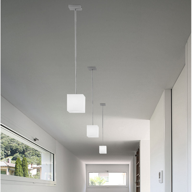 Kubik 1 - Light Single Square / Rectangle Pendant, 50.5" H x 5.5" W x 5.65" D