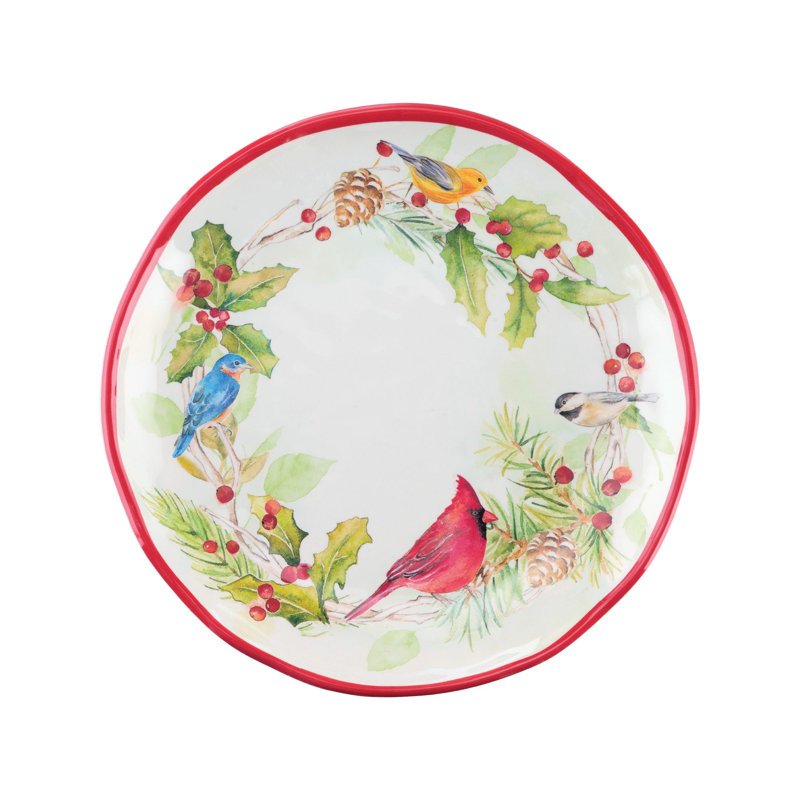 Winter Birds, 6" Melamine Plate S12