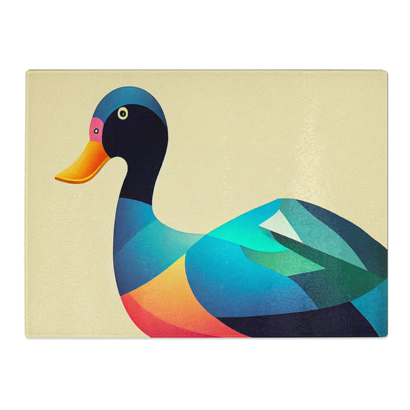 Stimulating Abstract Duck  Glass Chopping Board