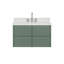   Ensemble de meuble-lavabo mural rectangulaire simple 36 pouces avec comptoir en quartz blanc pur 1,5 pouces Ensuko-1280237275-1280237272