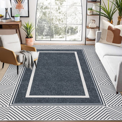 Washable Geometric Indoor Rug