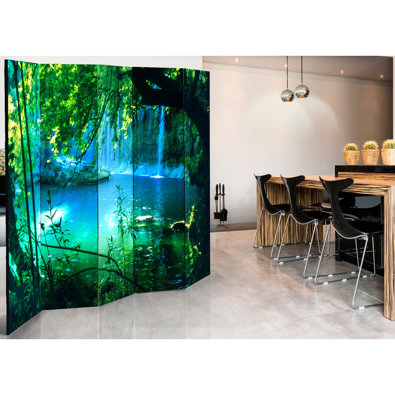 225cm W x 172cm H 5 - Panel Acoustic Room Divider Folding Room Divider