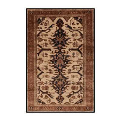 Tapis brun lavable à la machine