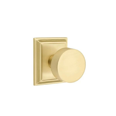 Ensemble de mortaise intérieure Emtek Passage avec rosette Wilshire et bouton rond (LH)