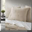 Ensemble de literie en coton de qualité supérieure, taupe, conception moderne froissée