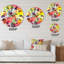 Vibrant Wild Spring Leaves and Wildflowers - Horloge murale moderne-93601772