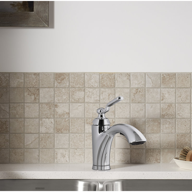Ludington Pull Out Single Handle Kitchen Faucet with MasterClean and Side Spray, Vibrant Stainless