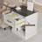 Farmhouse 23.6" 2-Piece Nightstand Set With Open Shelf & Ball Bearing Drawer-513799834