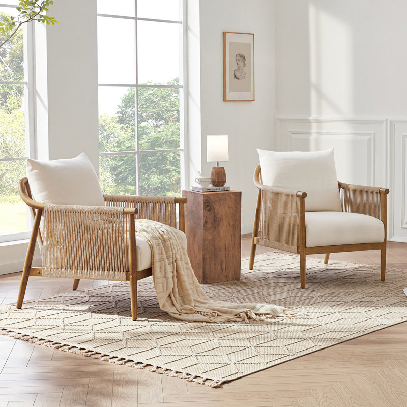 Brena Upholstered Armchair, Cream