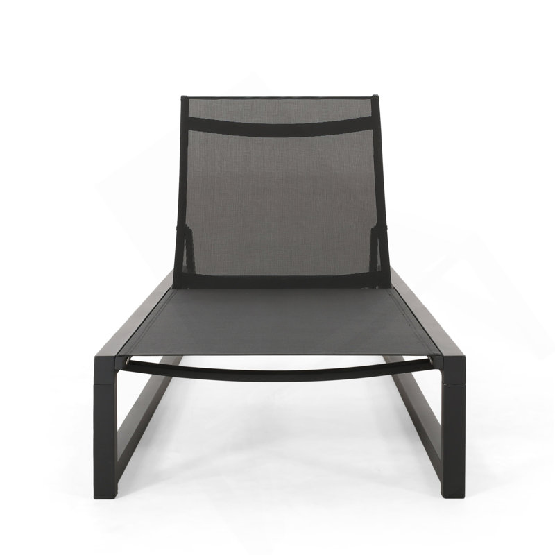 Venice Chaise Lounge, Black, Black