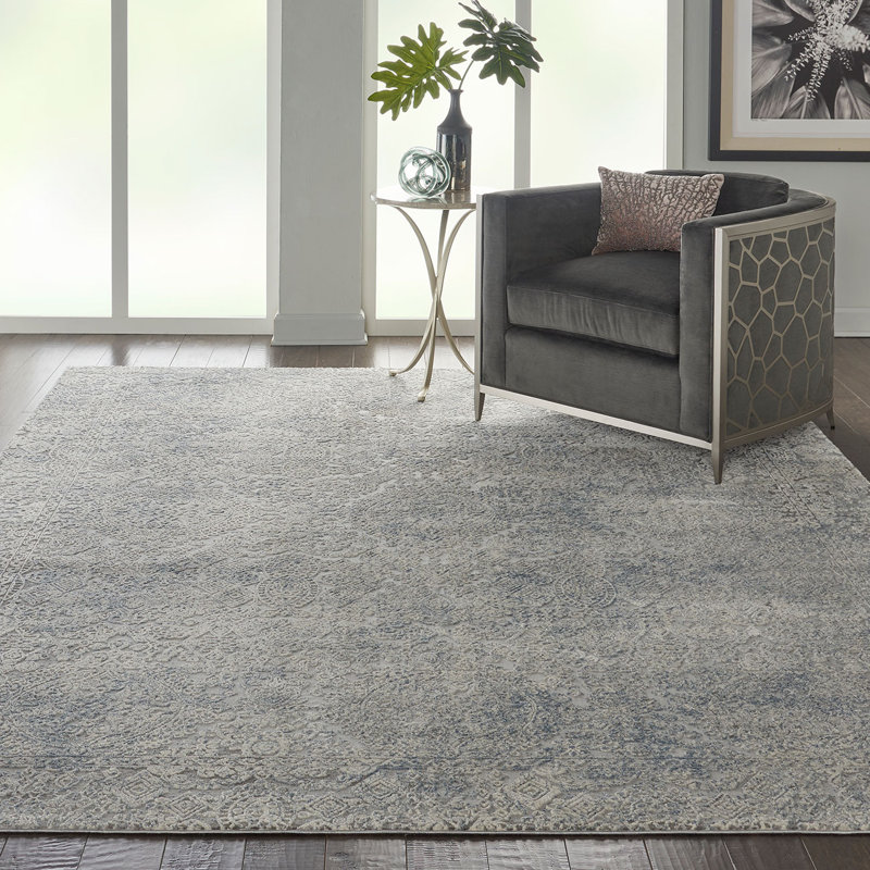 Light Blue Rug, Stain Resistant Area Rug For Bedroom, & Dining Room, Rectangle 120 x 180 cm