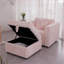 Canapés modulaires modernes 44,9 po avec rangement hydraulique et coussins lavables Sofas - Chambre à coucher / Salon | Rose clair | En forme de L