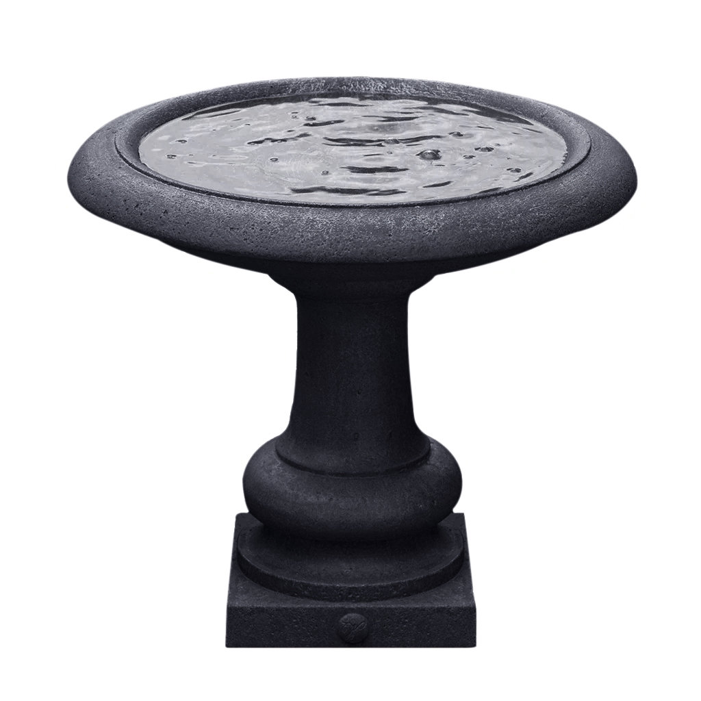 Connerton Concrete Pedestal Birdbath, Terra Nera