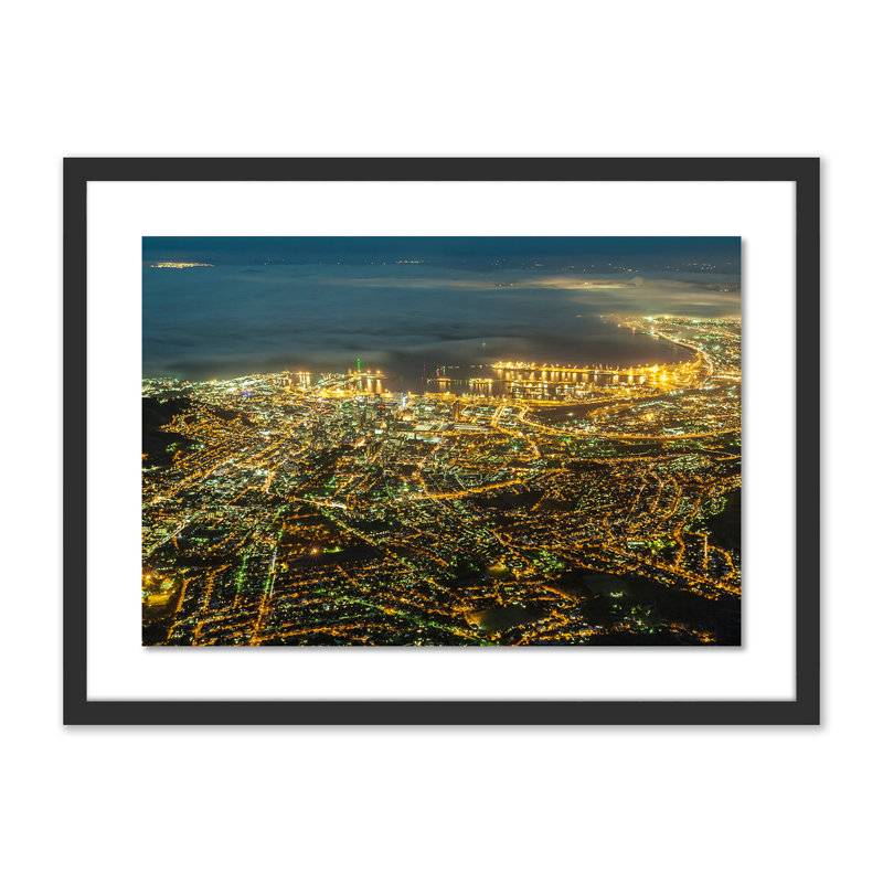 Coastline " Coastline III " by Jakob Wagner, Black, 18" H x 24" W x 1.5" D