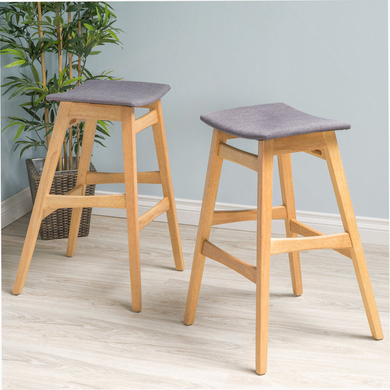 Tabouret de bar, Gris foncé, Naturel
