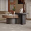 Ensemble de tables basses rondes en pierre micro-cristalline
