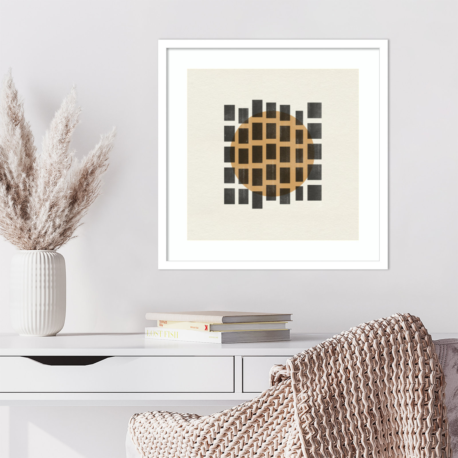Giese "Paper Object No. 8" Print, White, 21" H x 21" W