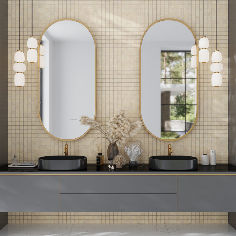 Splendor 11.81'' W x 11.81'' L Porcelain Tile Mosaic Sheet