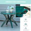 Table de patio ronde en plastique de 93 cm (36,59 po) avec trou pour parasol - Idéale pour les repas en plein air dans la cour arrière ou au bord de la piscine - Construction stable