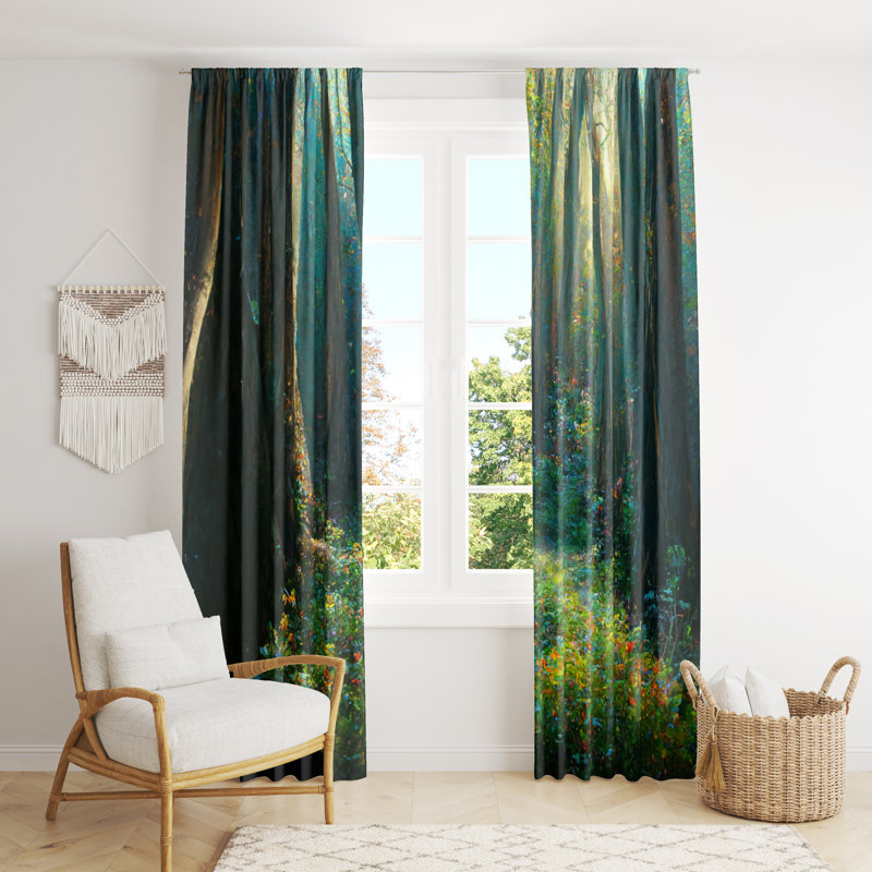 Semi Sheer Curtain Pair, 20" W x 52" L