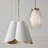 13" W x 18" H 1-Light Pendant in Aged Brass with Layered White and Clear Glass