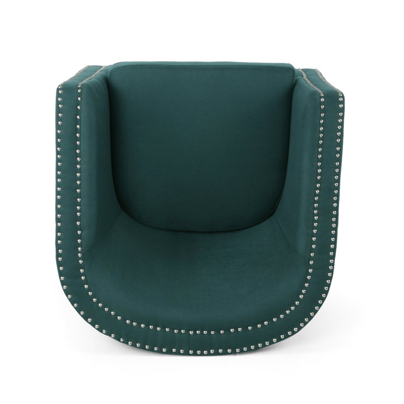 Élégant fauteuil inclinable pivotant avec accoudoirs modernes en tissu et garniture élégante