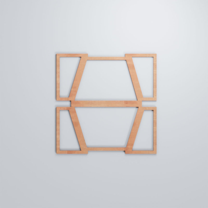 Panneaux muraux en bois Greeley, Cerise, H 23 3/8 po x l 23 3/8 po x P 3/8 po