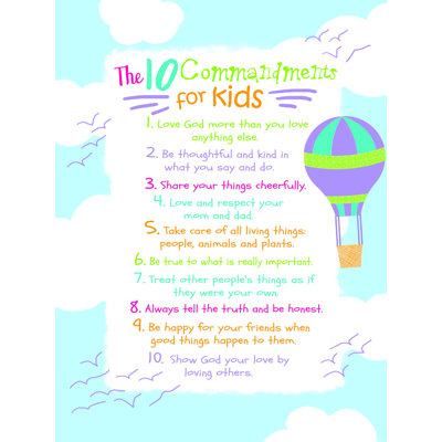 " Kids Ten Commandments Sky "