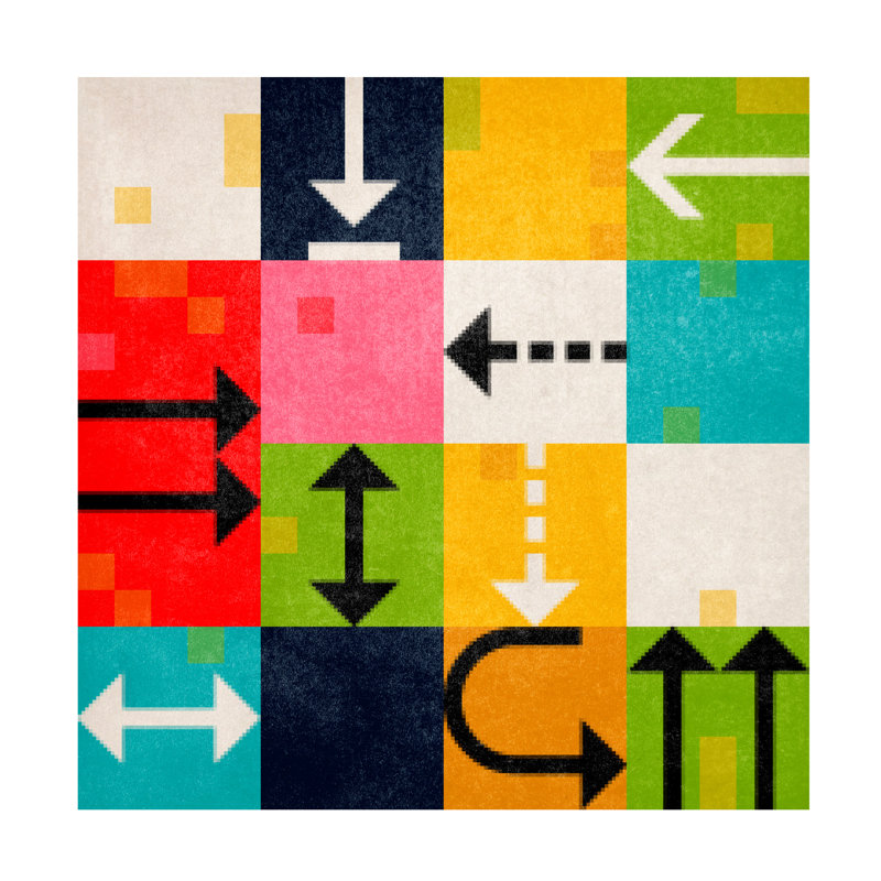 «Cheat Code I» sur toile, H 24 po x l 24 po