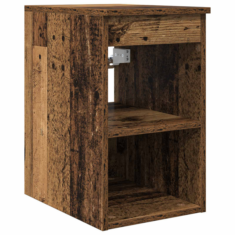 Engineered Wood Bathroom Cabinet, 50cm H x 30cm W x 35cm D, Old Wood