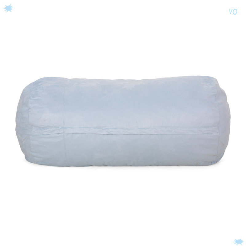 Cylindrical Bean Bag, Microfibre, H 34,08 po x l 84,08 po x P 47,94 po, Microfibre écume de mer