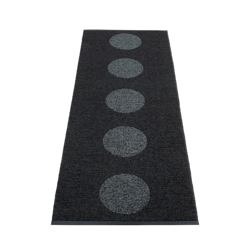 Rug VERA 2.0 Black/Black met. 2.25 x 4 ft, Runner 2'4" x 6'6"