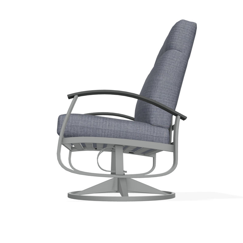 Belle Isle Outdoor Lounge Chair, Graphite, Grasscloth Cloud