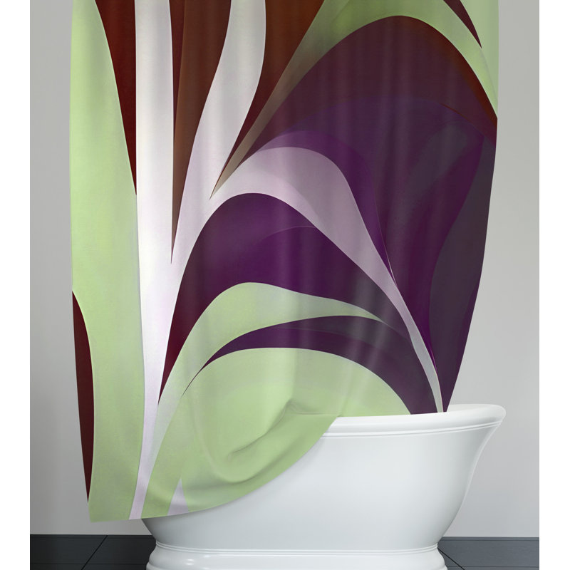 Rideau de douche abstrait Cittlaly, H 72 po x l 70 po