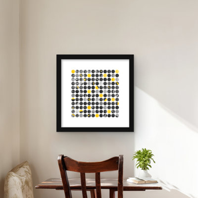 Abstract Grunge Circles - reproduction mat encadrée pour la décoration intérieure