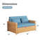Canapé-lit double convertible 48 po avec rangement, canapé-lit modulaire avec méridienne réversible, canapé-lit en bois 3 en 1 pour salon, appartement, chambre à coucher, bureau-1317894858-1317894860