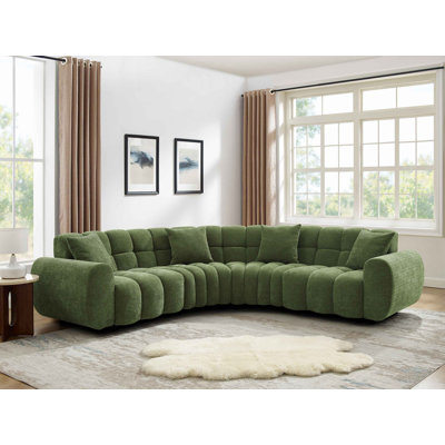 Canapé de style moderne en forme de L de type 3 de 5 pi Jozwiak Minimore