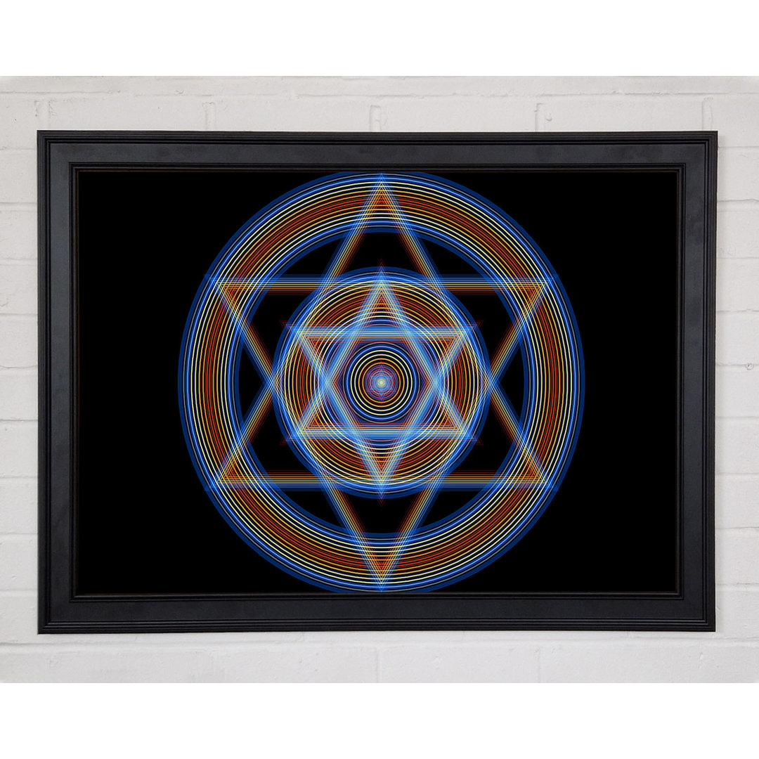 Cymatic Star Gerahmter Druck