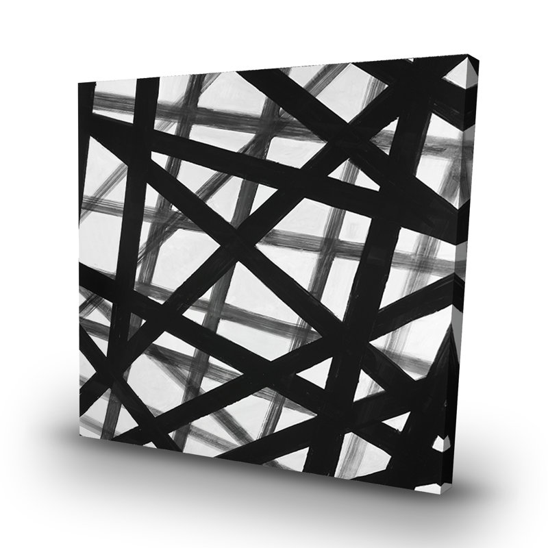 Abstract bold lines - 32"x32" art on canvas
